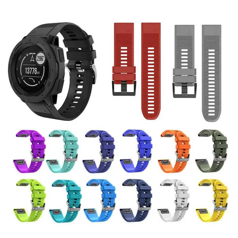 15 цветов силиконовый ремешок для часов Garmin Instinct силиконовый браслет 22 мм быстрая демонтаж силикагель Замена часов