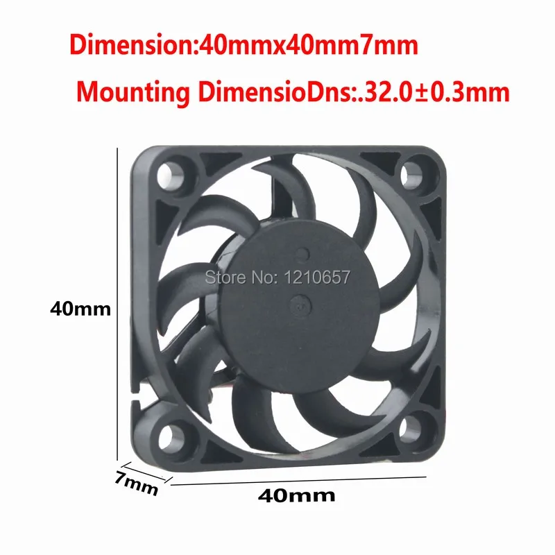 Gdstime 4cm 40x7 mm 4007 v 12 v 2pin Dupont 40 mm dc Radiador Cololer Ventilador de Refrigeração 10 Peças Lote Ventiladores e resfriadores - Imagem 2