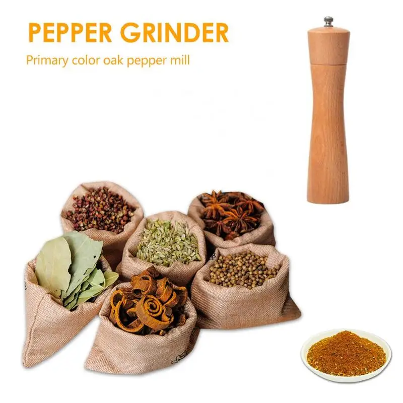 Salt and Pepper Mill Solid Wood Pepper Mill Manual Grinder Spice