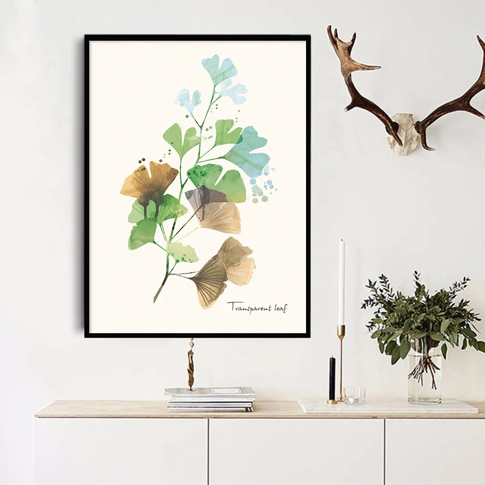 

Oil Painting Home Decor Nordic Plants Flowers Art Wall Painting Unframed Print Picture Living Room Decoration Accessories