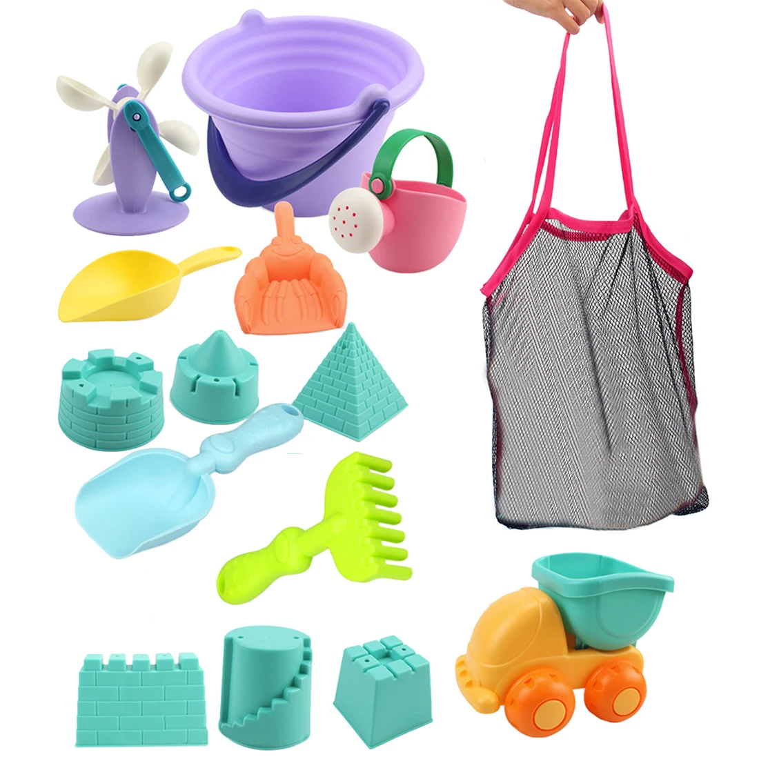 Горячая 15 шт./компл. пляжные игрушки для песка мягкие резиновые пляжный набор игрушек для детей Playset подарок для забавных игрушек для детей