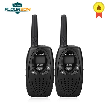

2pcs FLOUREON 8 Channel Handed Walkie Talkies UHF400-470MHz Two-Way Radio 3KM Interphone LCD Backlit Display Black EU/UK