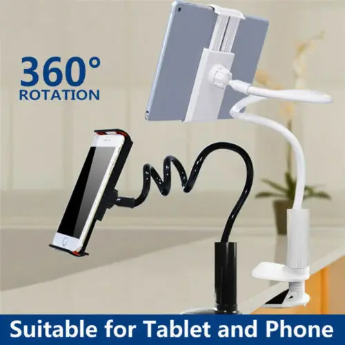 Держатель подставка гусиная шея 360 для планшета ipad Kindle CA|Подставки хранения и