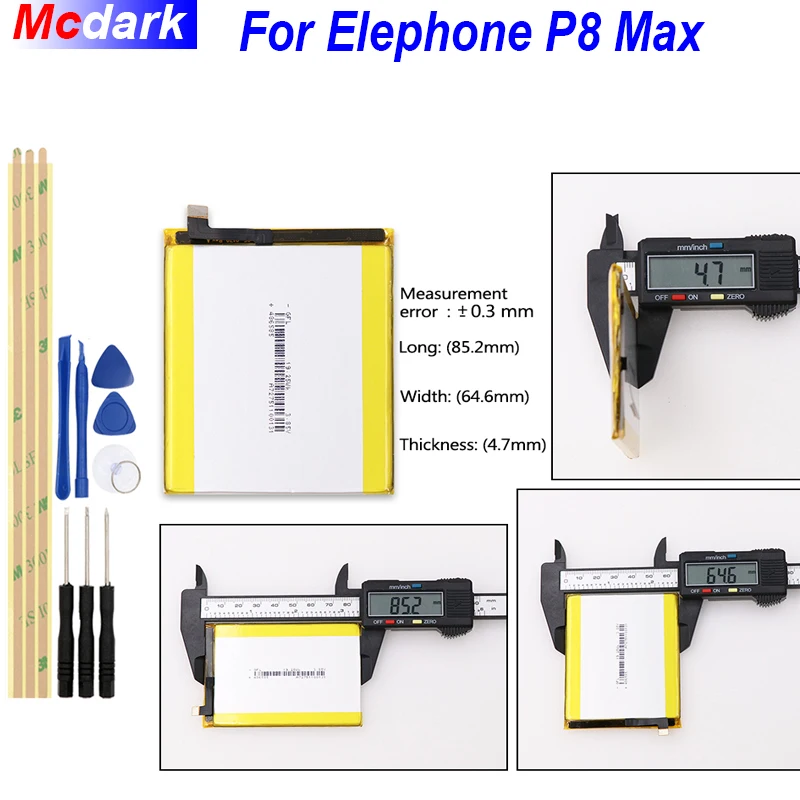 

Mcdark 5000mAh Battery For Elephone P8 Max Batterie Bateria Accumulator AKKU ACCU PIL Mobile Phone with Tools