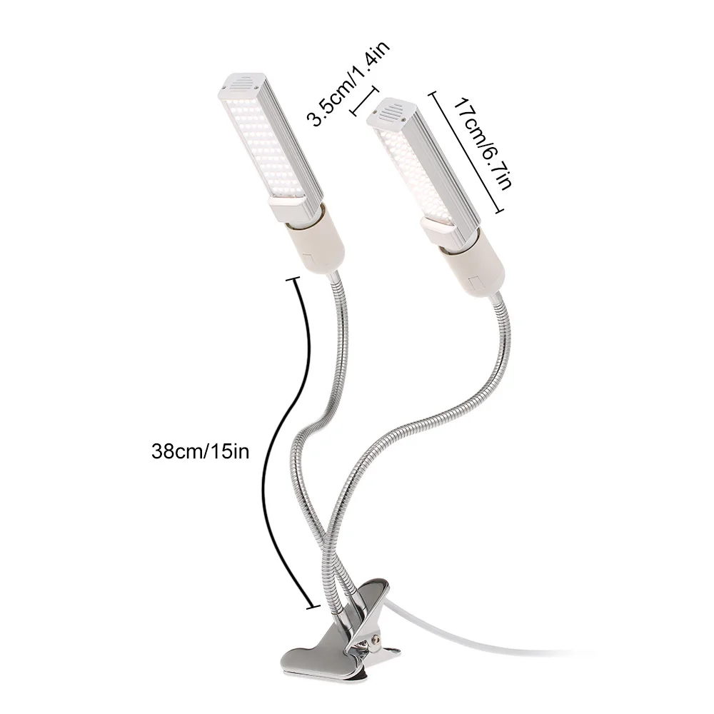 E26/27 двухголовый полный спектр светодиодный светильник для выращивания, Фито лампа для растений, как солнце, светодиодная лампа для выращивания растений, сильные лампочки для комнатных растений
