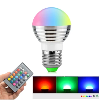 

RGBW bulb AC85-265v E27/E14 16 Color Chargebale Magic Spotlight Bulb Lamp christmas Led Light Spotlight + IR Remote Controler