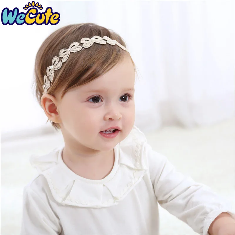 white infant headband