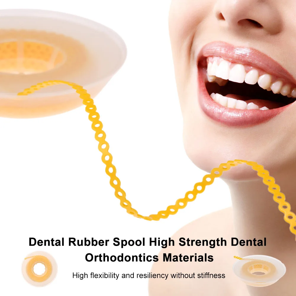 Красочные стоматологических резиновая Катушка Высокая прочность стоматология, ортодонтия материалы Эластичный Ультра Мощные цепи