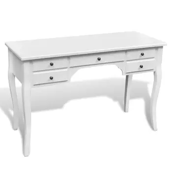 

Modern and practical Computer Desk Office Student Study Table with 5 Drawers Wooden Home Furnitur Bedroom Dressing Table