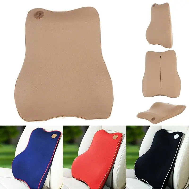 1PC Car Seat Supports Back Cushion Car Lumbar Pillow Four Seasons
