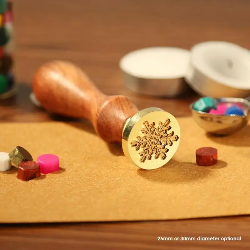 

Antique DIY Carving Wood Handle Metal Blank Sealing Wax Stamps Craft Decor
