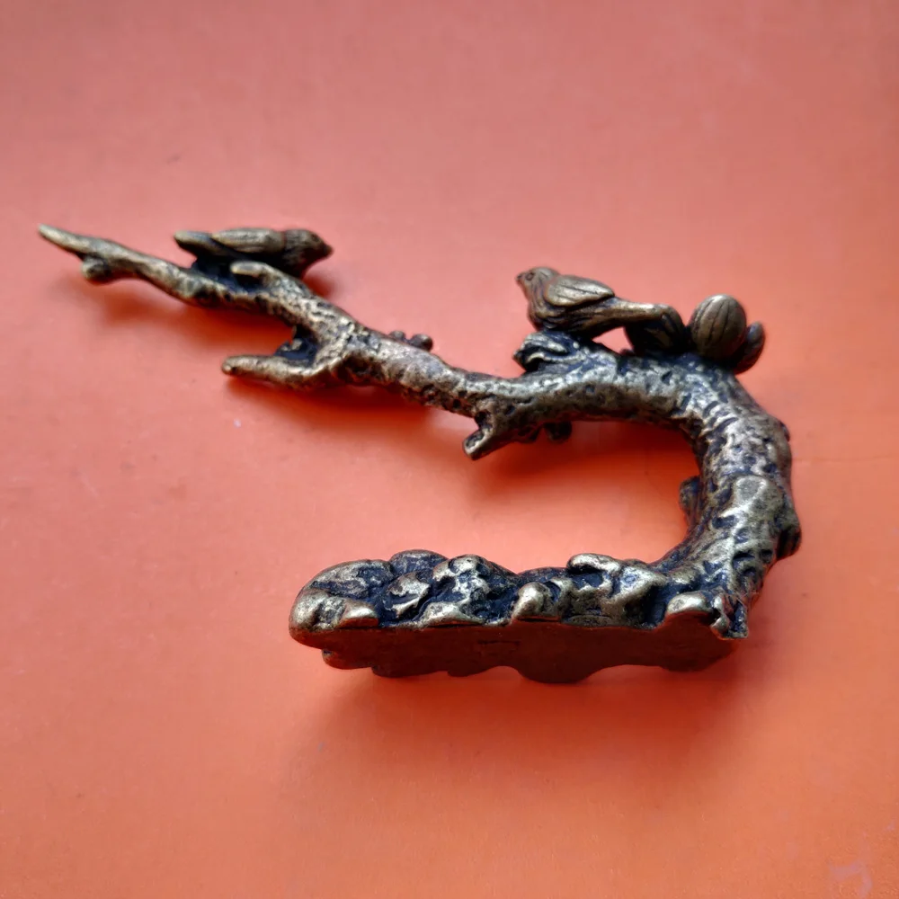 Коллекционные китайские латунные Резные Зодиак Животные мышь Кукуруза изысканные маленькие статуи