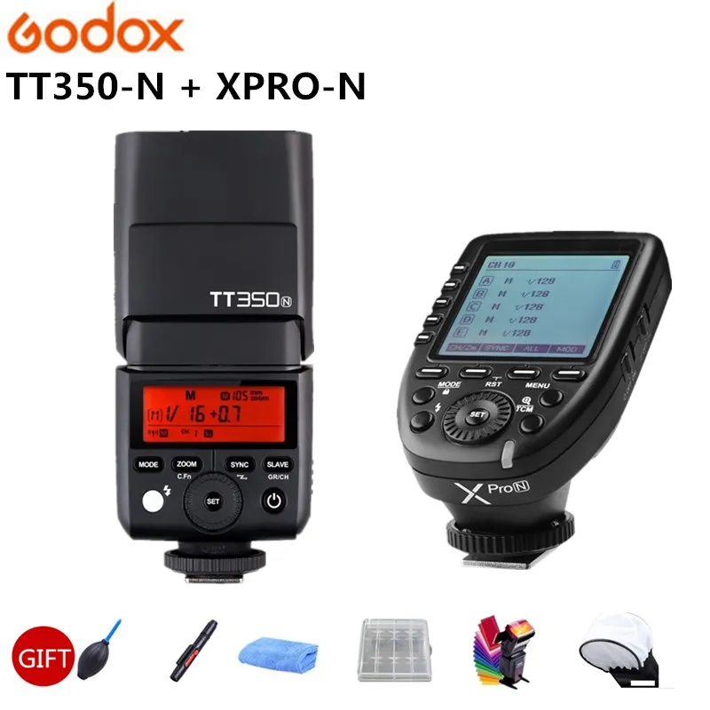 Godox TT350N TT350 N Камера вспышка HSS GN36 2 4G с режимом TTL для Nikon D800 D850 D810 D750 D7100 D7000 D7500