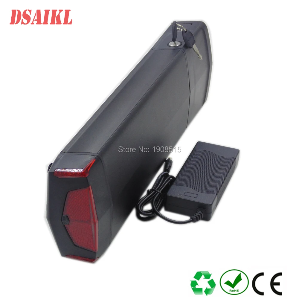 Clearance Free shipping 250W 500W 750W 1000W 36V 48V 10.4Ah 11.6Ah 12Ah 14Ah 15Ah 16Ah 17.5Ah Rear rack ebike battery pack 4