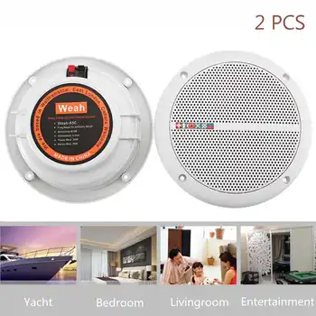 

2x 70W Waterproof Ceiling Speaker Syatems 2-Way Flush Mount Home Theater Loundspeaker Amplifier In-Wall/Boat/Car/Marine