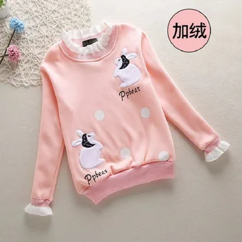 

Upper Garment Winter New Pattern Children Thickening Long Sleeve Girl T-shirt