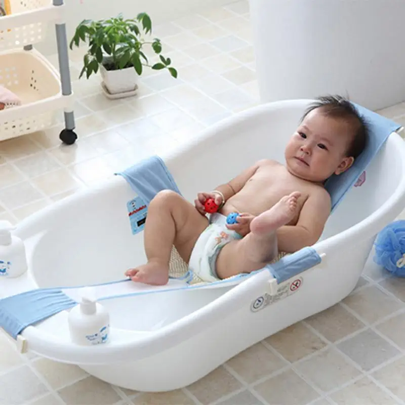 buy Baby Bathing Net Bed Support Baby Care Adjustable Infant Shower Bath Bathing Bathtub Baby Bath Net Safety Security Seat Support