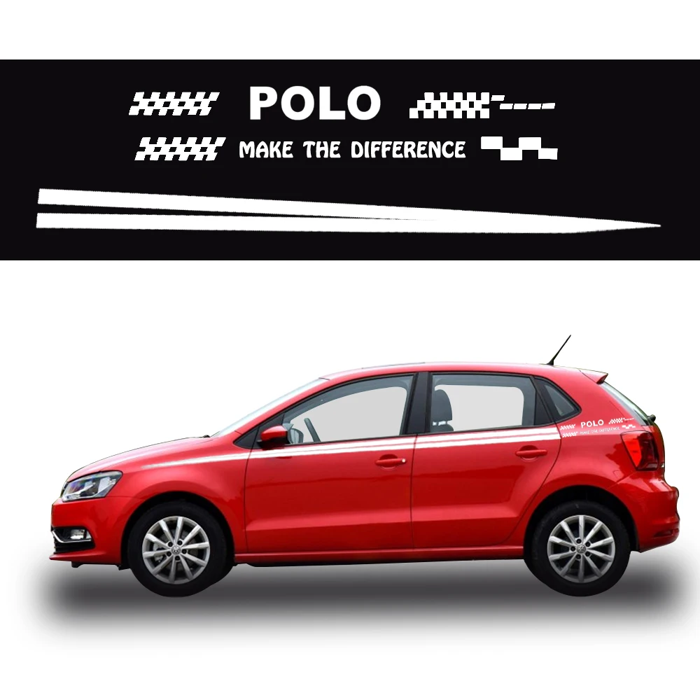 Боковая наклейка на кузов автомобиля наклейки для Volkswagen VW POLO хэтчбек седан