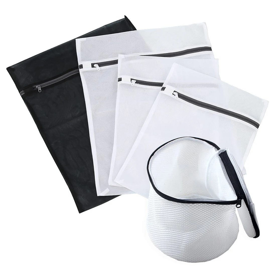 

5pcs/set Mesh Laundry Bags Thick Durable Underwear Bra and Socks Protection Washing Bag Travel Clothing Storage Bag with Zip