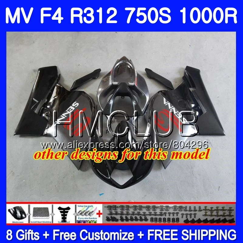 Комплект для MV Agusta F4 R312 750S 1000 R 750 1000CC 05 06 129HM.13 1000R 312 1078 1 + мА 2005 2006 синяя Серебристая