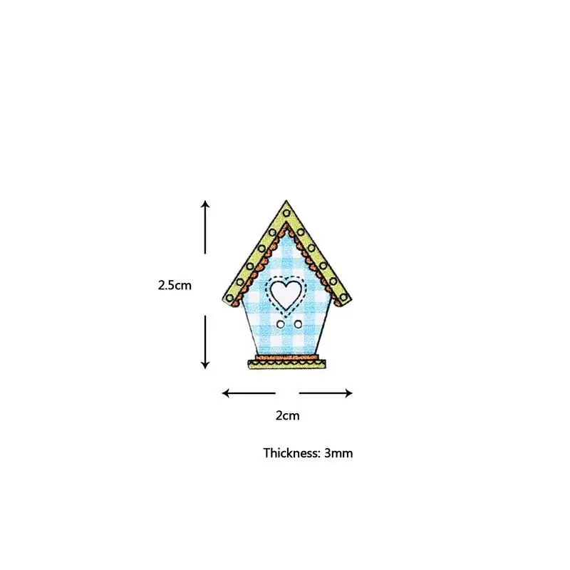50 шт. деревянные пуговицы в форме птичьего домика деревянная кнопка для украшения одежды DIY Швейные аксессуары ручной работы