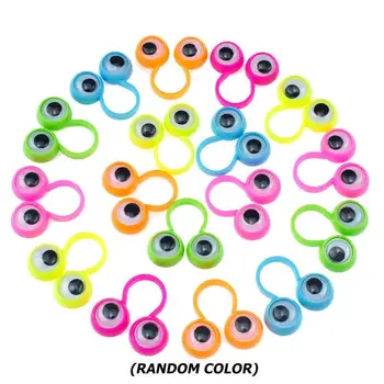 

Attractive Interactive Funny Eye Finger Puppets Plastic Ring with Wiggle Eyes Tricky Capsule Toy Children Kids Educational Toys