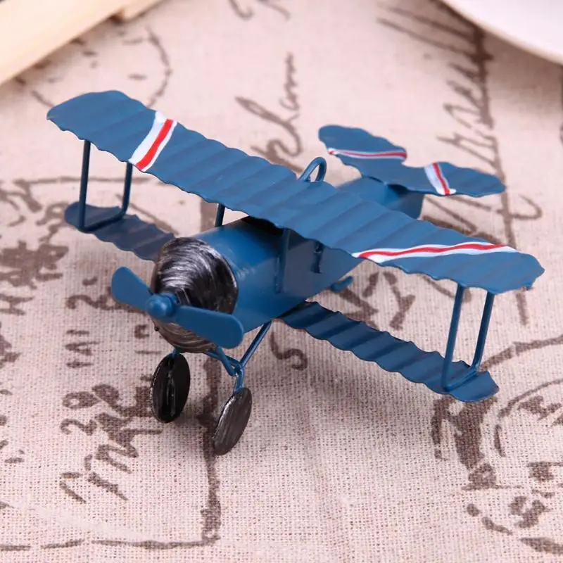 Винтажная металлическая модель самолета планер биплан Aeromodelo игрушечные модели