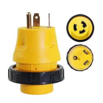 

VODOOL Car Electronics Accessories RV Electrical Locking Adapter 30A Male to 30A Female Locking Plug Connector Car Accessory