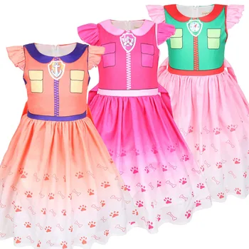 

Summer girl dress high quality party Patrol Dog cosplay kid patrol dog costume dress Halloween Dog Children suit Cosplay 51232
