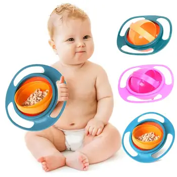 

Baby 360 Degree Rotary Gyro Bowl Universal Baby Spill-Proof Feeding Dish Baby Novelty Umbrella Bowl Rotate Bowl Baby Tableware
