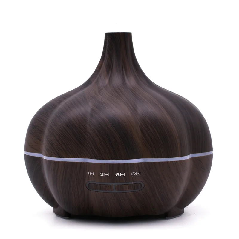 

Wholesale price 400ml Aroma Essential Oil Diffuser Ultrasonic Air Humidifier with Wood Grain 7Color Changing LED Lights