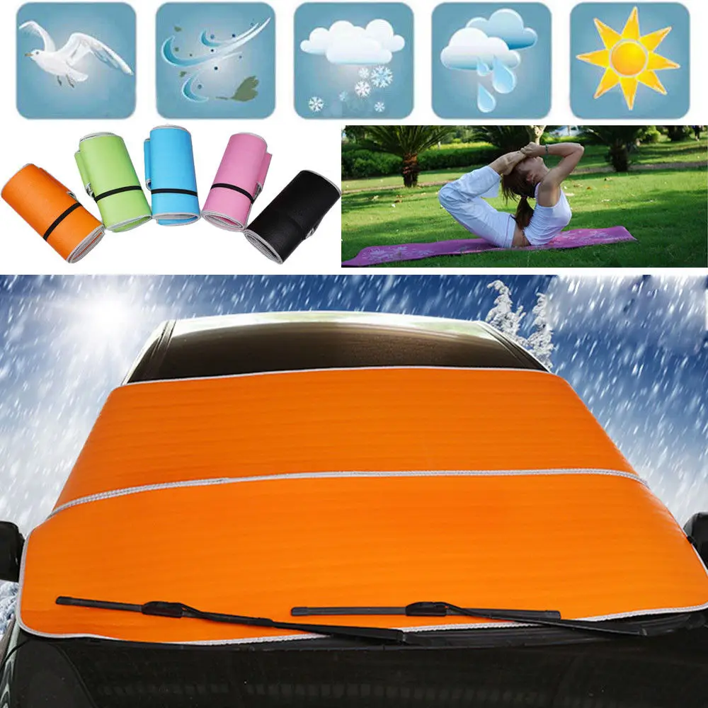 Car Truck Van SUV Windshield Snow Sun Cover Tarp Ice Scraper Frost Dust
