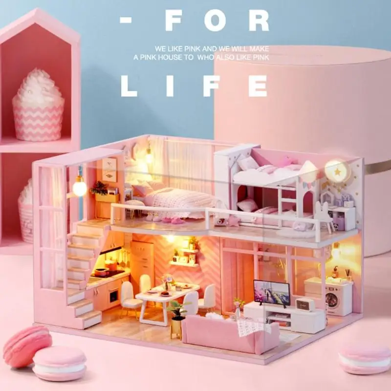DIY Doll House Dream Angel Wooden Miniature Dollhouse Furniture Kit Toys DIY Doll House Dream Angel Wooden Miniature Dollhouse Furniture Kit Toys