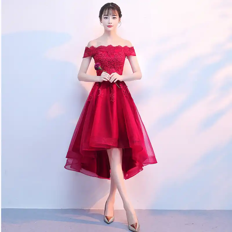 Red color midi dress Clearance