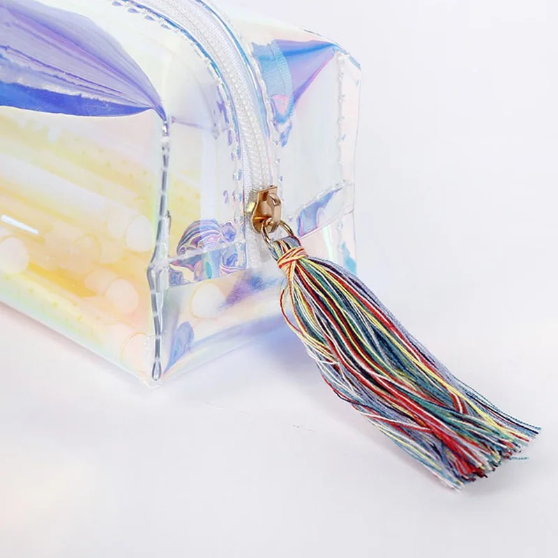

Pencil case BTS Laser Giltter Pencilcase Transparent PVC Pencil Bag For School Girls Gift Creative Stationery Chancery Escolar