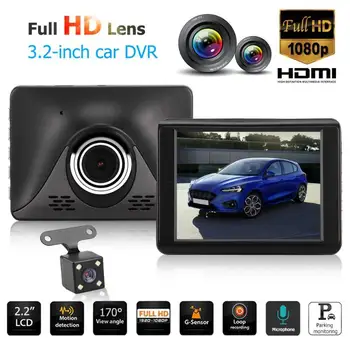 

3.2 Inch FHD 1080p Car DVR Camera Dual Lens Dash Cam Video Recorder Loop Recording Parking Monitoring Gravity Sensing