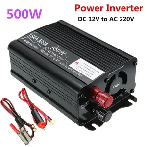 Портативный инвертор 12 В 220 В 500 Вт Авто модифицированный синусоидальный преобразователь напряжения Преобразователь мощности автомобильный зарядка USB - изображение