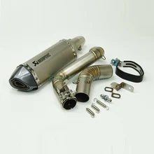 2011- KTM Duke 125 Duke 200 Duke 390 мотоцикл Akrapovic выхлопная система из нержавеющей стали Mid Link труба универсальная 51 мм Escape