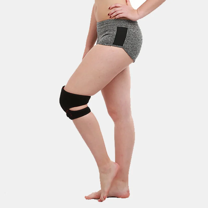 Ajustable EVA acolchado rótula Rodilleras negro deportes Baloncesto rodilla apoya Rodilleras Baloncesto