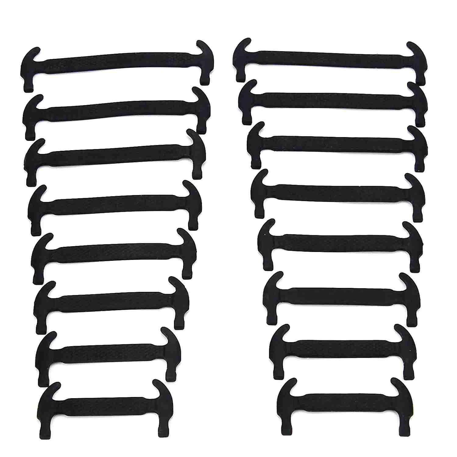 

FGGS 16 adult child black silicone shoelaces