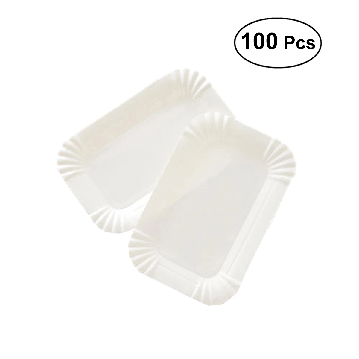

100pcs Disposable Tableware Cake Paper Plate Birthday Paper Plates Cutlery Tray