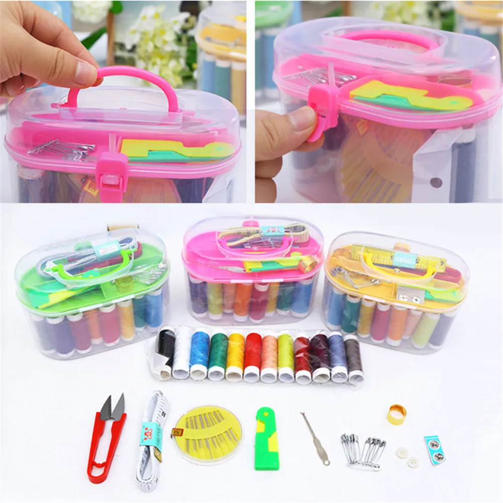 

10pcs/set Portable Sewing Needles Tools Set Quilting Thread Stitching Embroidery Craft Sewing Kits With Case Home Organizer Box