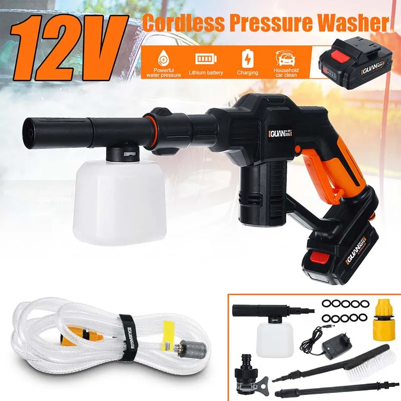 Buy Car Washer 12V Portable Cordless High Pressure