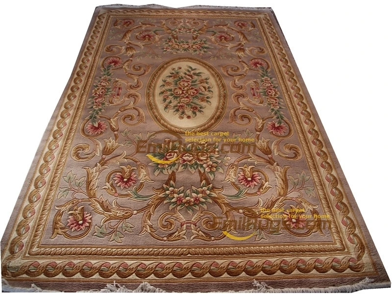 

Large Floral Antique French Savonnerie Carpet Handmade Home Decore Mandala Area Runner Carpet Museum Natural Sheep Wool