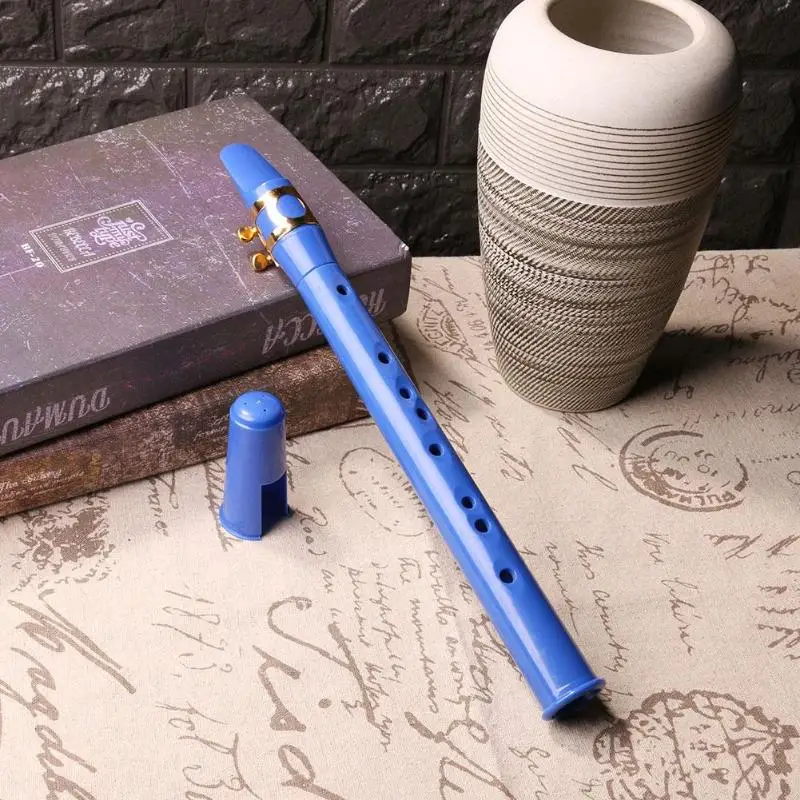 

Blue Mini Portable Pocket Bb Saxophone ABS Sax Woodwind Instrument with Carrying Bag Music Teaching Tools Hot Sale