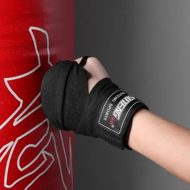 Buy 2pcs/Roll 2.5m Cotton Boxing Sports Strap Kick