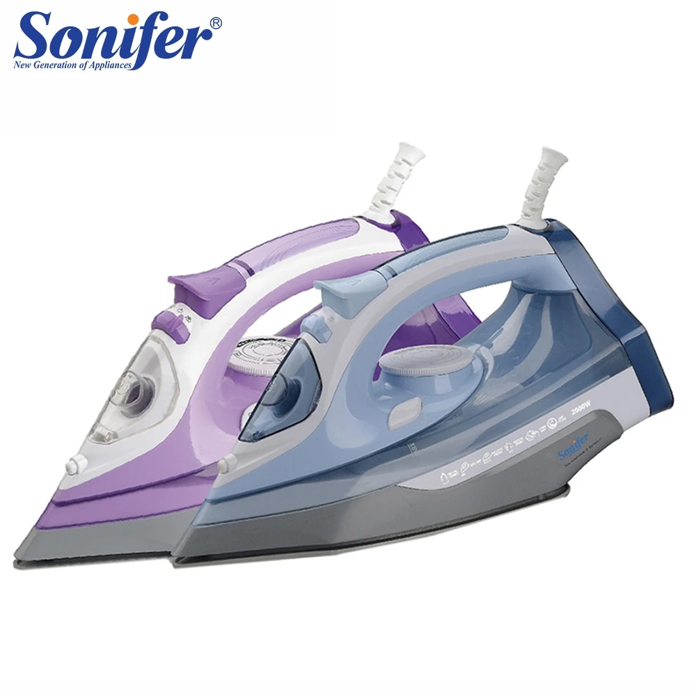 

2000W Colorful Electric Steam Iron For Clothes Multifunction Adjustable Ceramic soleplate iron for ironing Household Sonifer