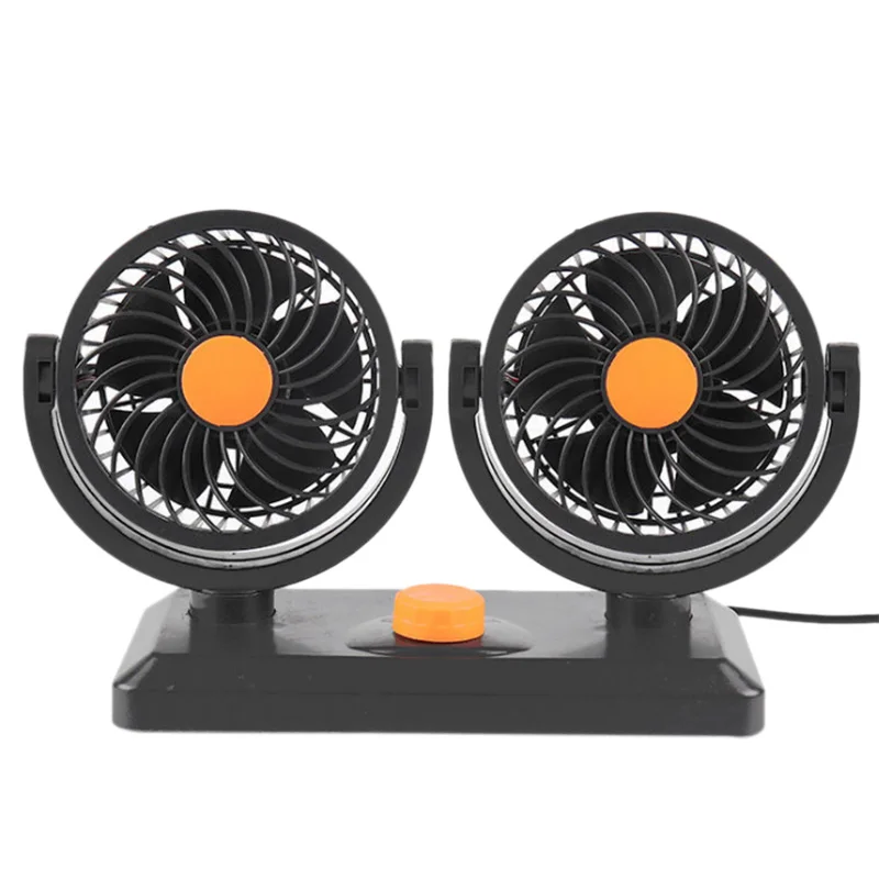 

24V Double Sides Strong Wind Electric Car Fan Cooler Track Fan 2 Level Adjustable Universal Fan