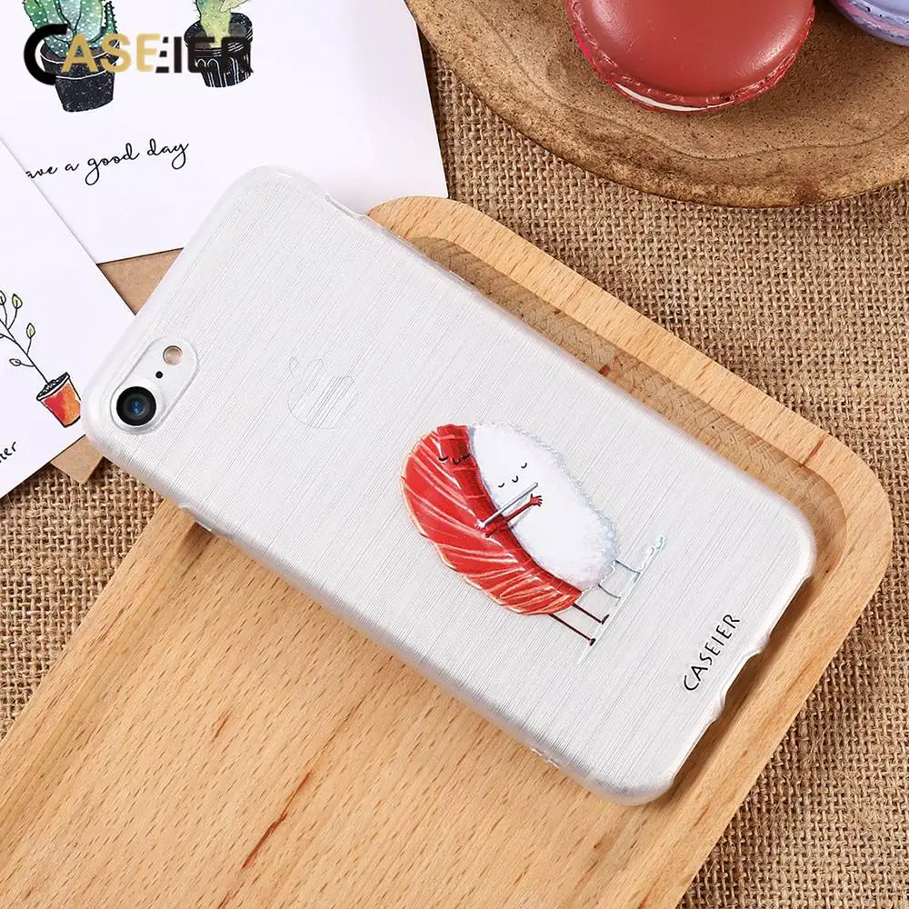 Чехол для телефона CASEIER с милым рисунком iPhone X 7 8 6 6s Plus мягкий чехол из ТПУ 5 5S SE Couque
