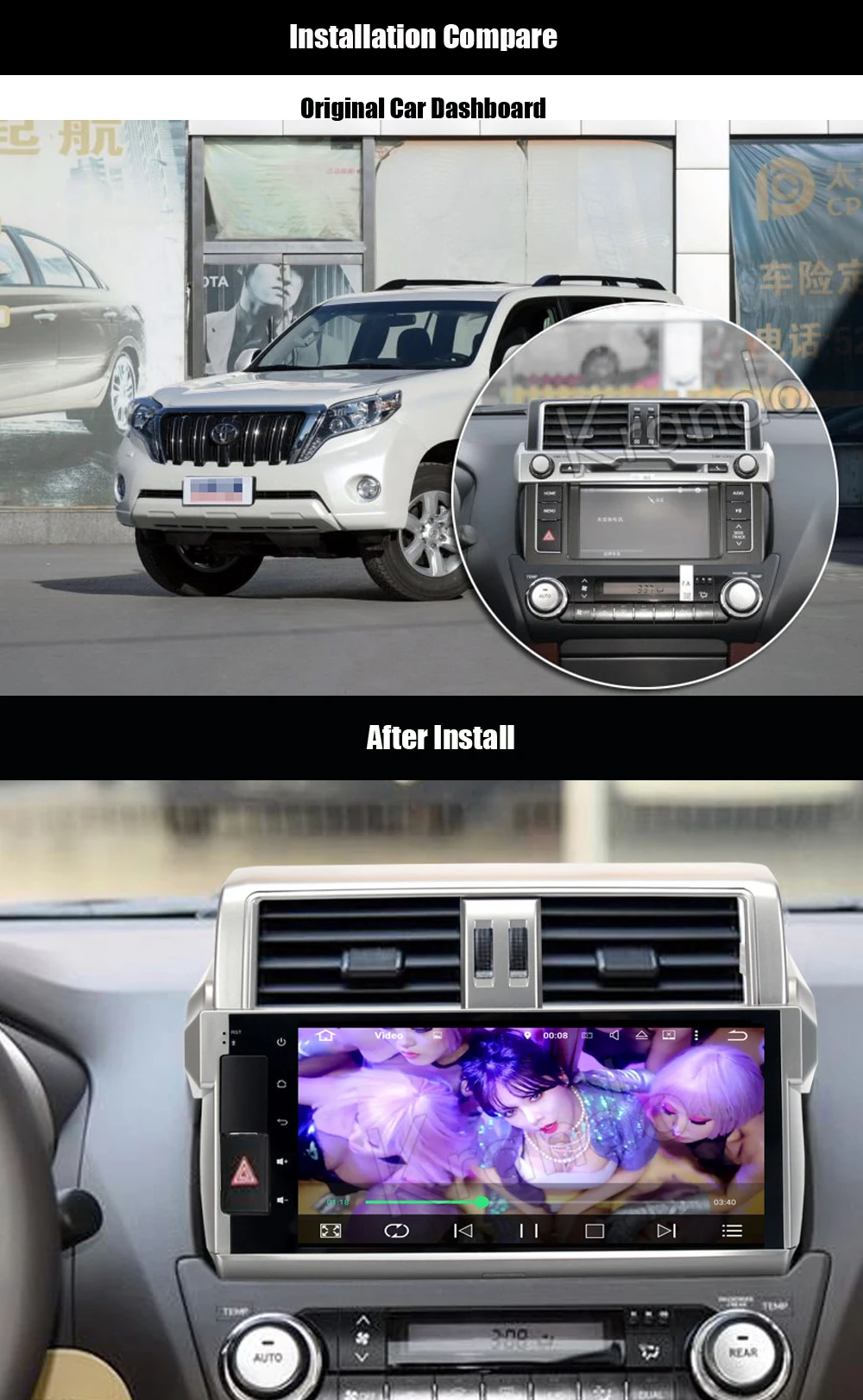 Sale Krando Android 8.1 10.1" IPS Full touch Big Screen car Navigation player for Toyota Prado 150 2014-2017 audio player gps wifi 3